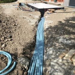 Tranchée pour réseaux