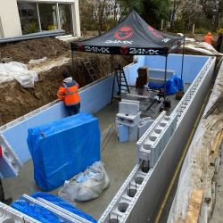 Construction de la piscine