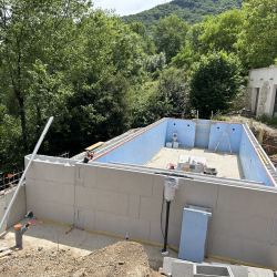 Piscine avant coulage