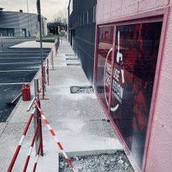 Emplacement des futurs massifs béton