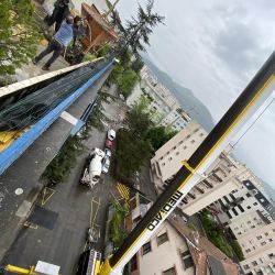 Coulage de béton à la grue