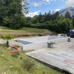 Mise en eau du bassin