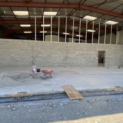 Mur en maçonnerie d'agglos