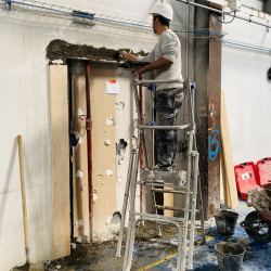 Pose de pré linteau